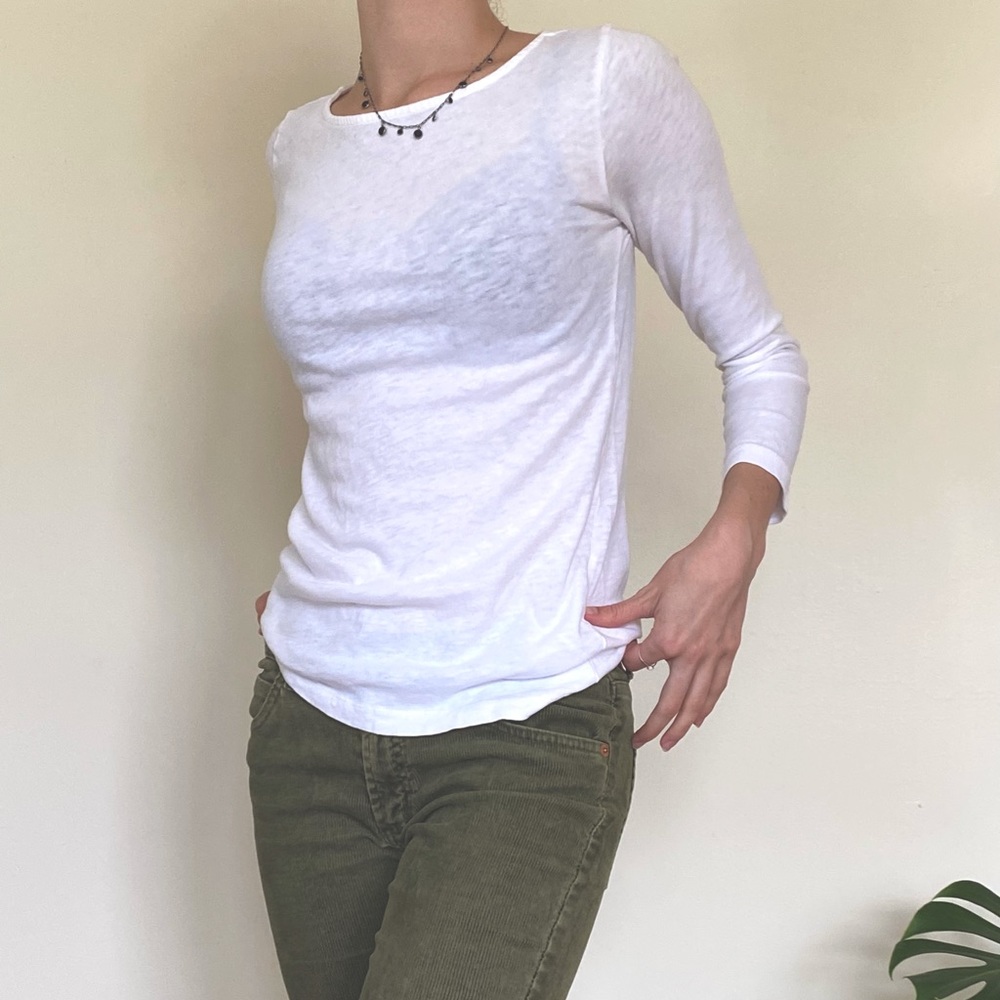 J Crew Long Sleeve Cotton Tee Size S Women’s